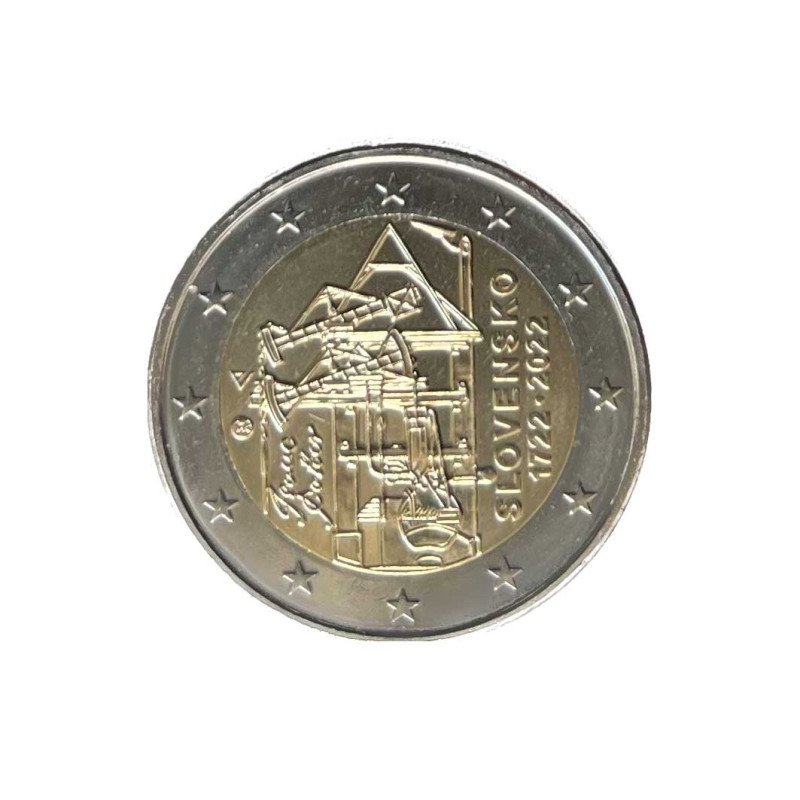 Coin 2 Euro Slovakia Steam Engine Year 2022 Uncirculated UNC | Collectible Coins - Alotcoins