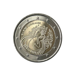 Coin 2 Euro Estonia Aid to Ukraine Year 2022 Uncirculated UNC | Collectible Coins - Alotcoins