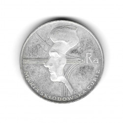 Moneda de Polonia Año 1974 100 Zlotys Marie Curie Plata Proof PP