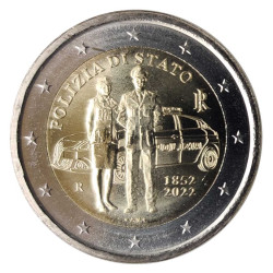 Moneda 2 Euros Italia Policia Nacional Italiana Año 2022 Sin circular SC | Monedas de colección - Alotcoins