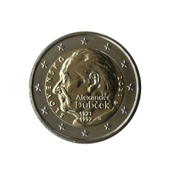 Moneda 2 Euros Eslovaquia Alexander Dubček Año 2021 Sin circular SC | Tienda de numismática - Alotcoins