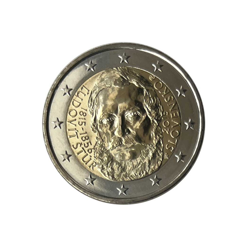 Coin 2 Euro Slovakia Ľudovít Štúr Year 2015 Uncirculated UNC | Collectible Coins - Alotcoins
