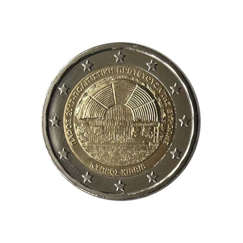 Coin 2 Euro Cyprus Paphos Year 2017 Uncirculated UNC | Collectible Coins - Alotcoins