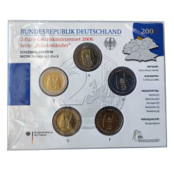 5 Gedenkmünzen zu 2 Euro Deutschland A+D+F+G+J Jahr 2006 Schleswig-Holstein Stempelglanz | Numismatik Shop - Alotcoins