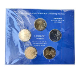 5 Commemorative Coins Set 2 Euro Germany A+D+F+G+J Year 2006 Schleswig-Holstein Uncirculated | Collectible Coins - Alotcoins