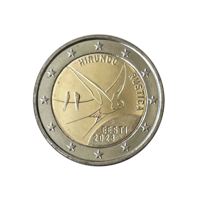 Moneda 2 Euros Estonia Golondrina Ave Nacional Año 2023 Sin circular SC | Tienda Numismática España - Alotcoins