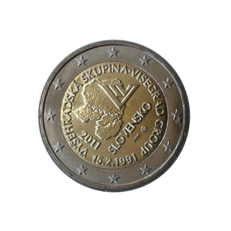 Moneda de 2 Euros Eslovaquia Grupo Visegrado V4 Año 2011 Sin Circular SC | Numismática española - Alotcoins