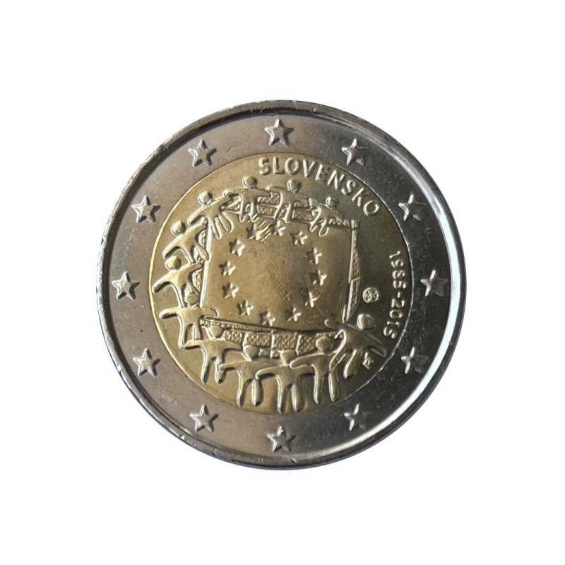 2-Euro-Gedenkmünze Slowakei Flagge EU Jahr 2015 Unzirkuliert UNZ | Numismatik Store - Alotcoins