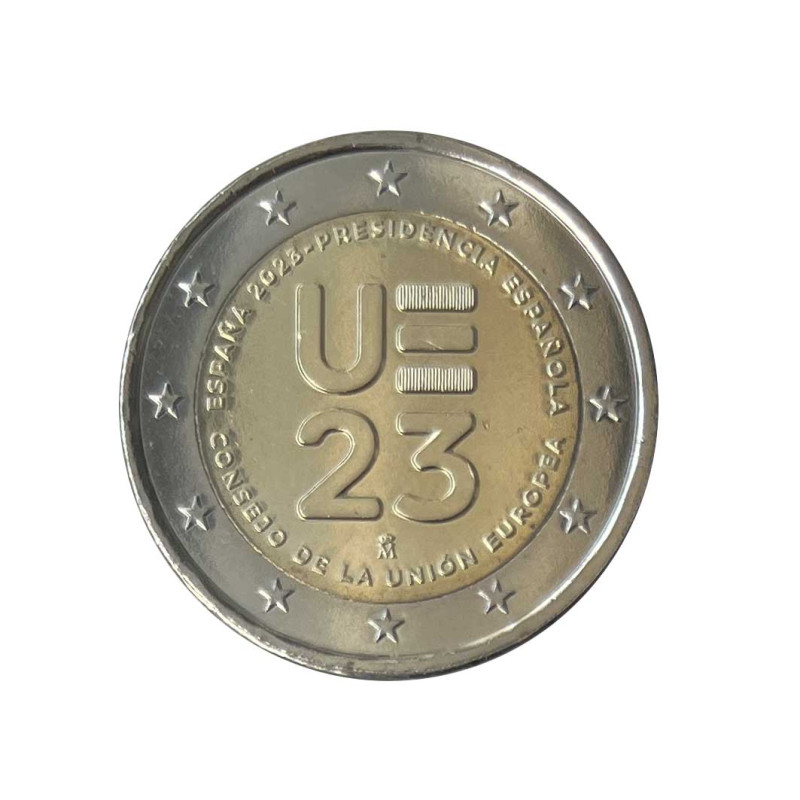 Coin 2 Euro Spain Spanish Presidency EU Year 2023 Uncirculated UNC | Collectible Coins - Alotcoins