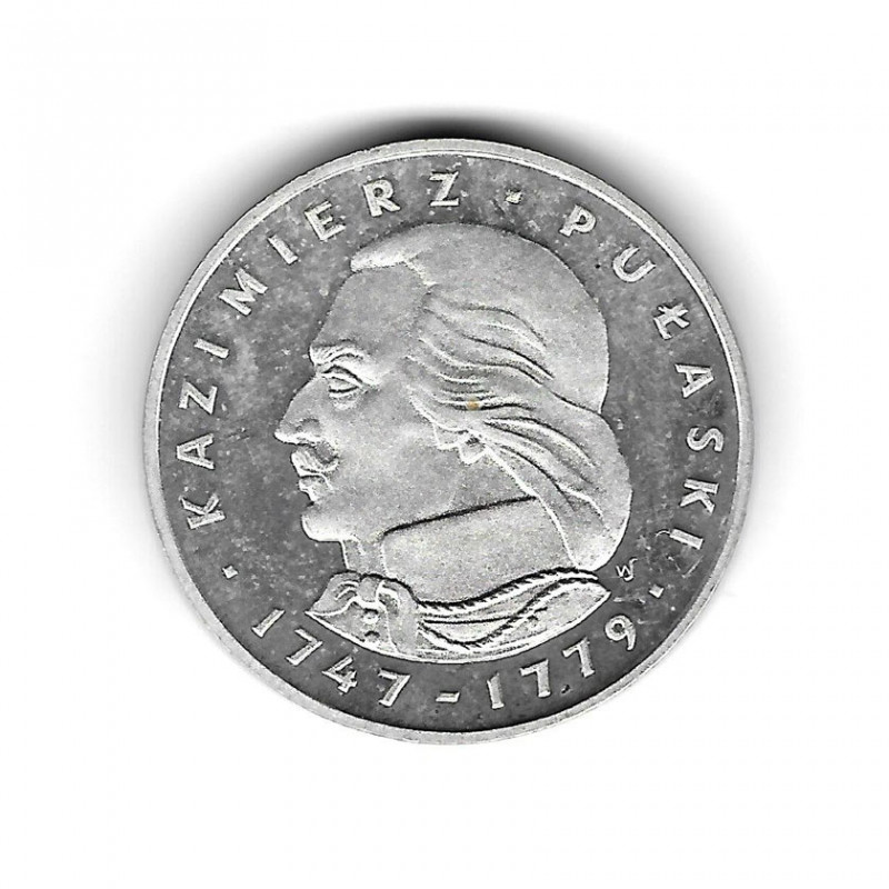 Coin Poland Year 1976 100 Zloty Kazimierz Pulaski Silver Proof PP