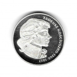Moneda de Polonia Año 1976 100 Zlotys Tadeusz Kościuszko Plata Proof PP