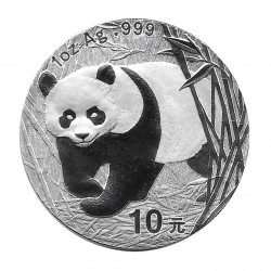 Münze China 10 Yuan Jahr 2002 Silber Panda Proof