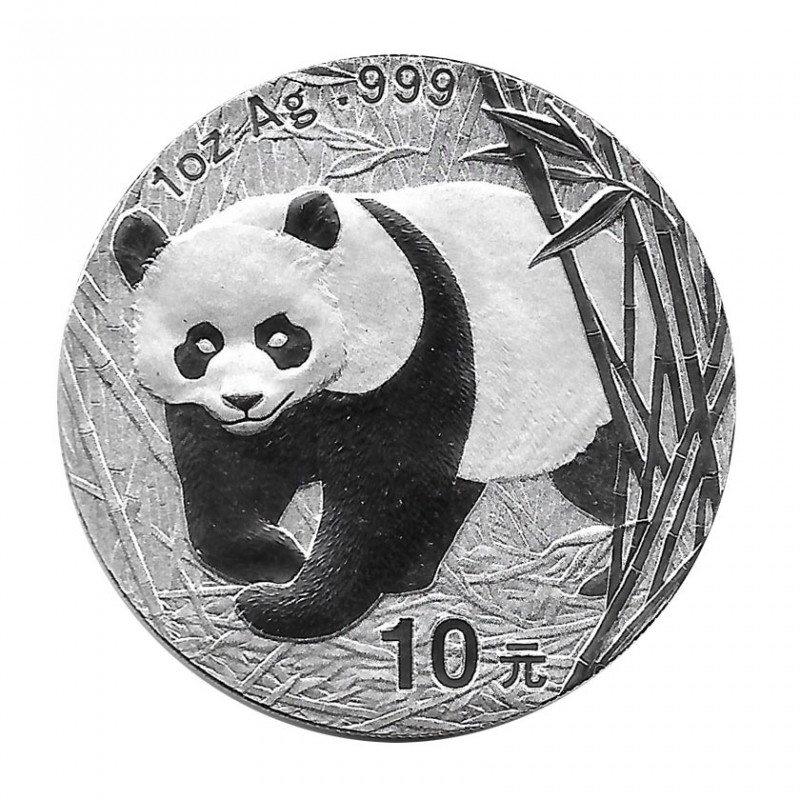 Coin China 10 Yuan Year 2002 Silver Panda Proof