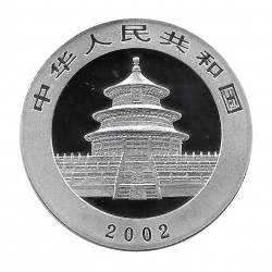 Moneda China 10 Yuan Año 2002 Plata Panda Proof