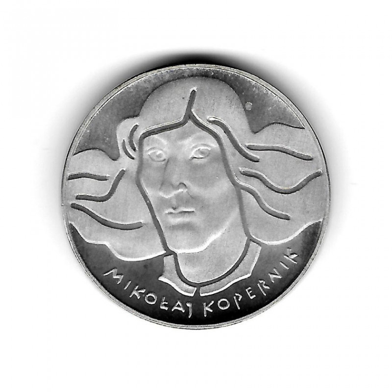 Moneda de Polonia Año 1973 100 Zlotys Copérnico Plata Proof PP