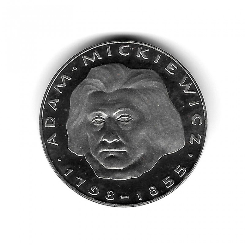 Moneda de Polonia Año 1978 100 Zlotys Mickiewicz Plata Proof PP