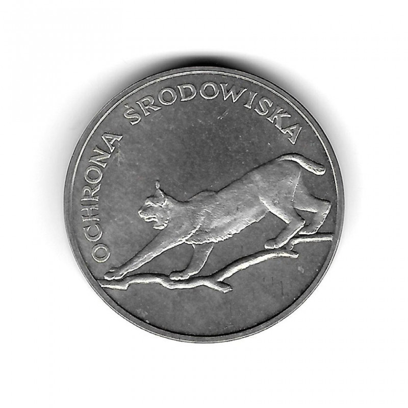 Moneda de Polonia Año 1979 100 Zlotys Luchs Plata Proof PP