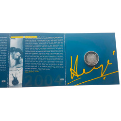 Moneda de Bélgica Año 2004 10 Euros Plata Tin Tin Herge Sin Circular