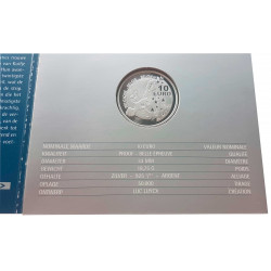 Moneda de Bélgica Año 2004 10 Euros Plata Tin Tin Herge Sin Circular