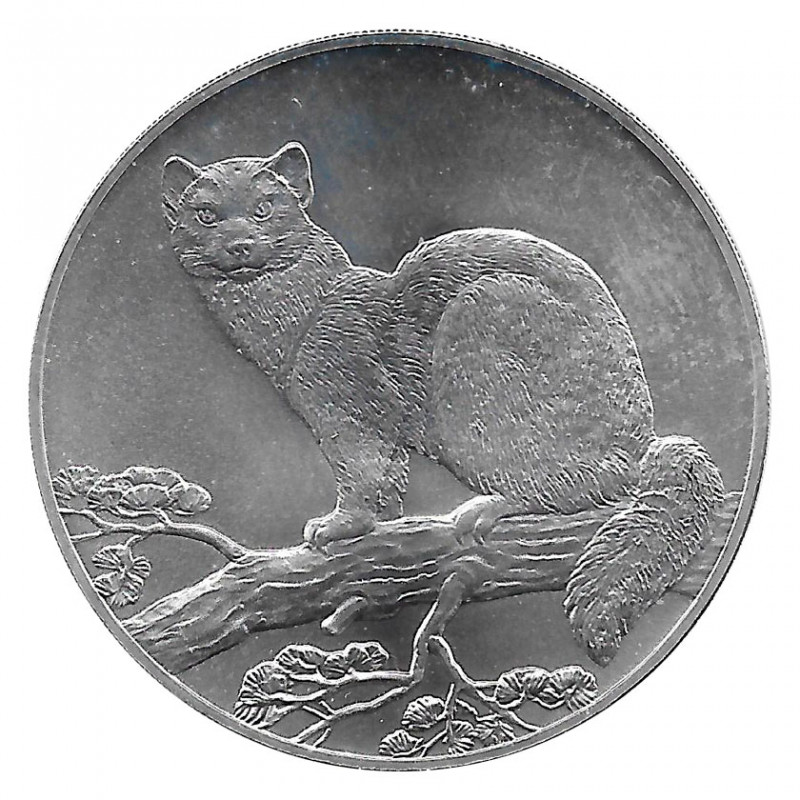 Coin Russia 1995 3 Rubles Sable Animal Silver Proof PP