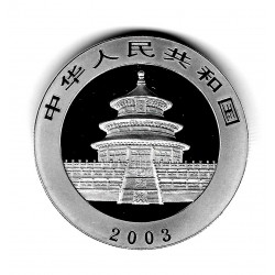 Moneda China 10 Yuan Año 2003 Plata Panda Proof