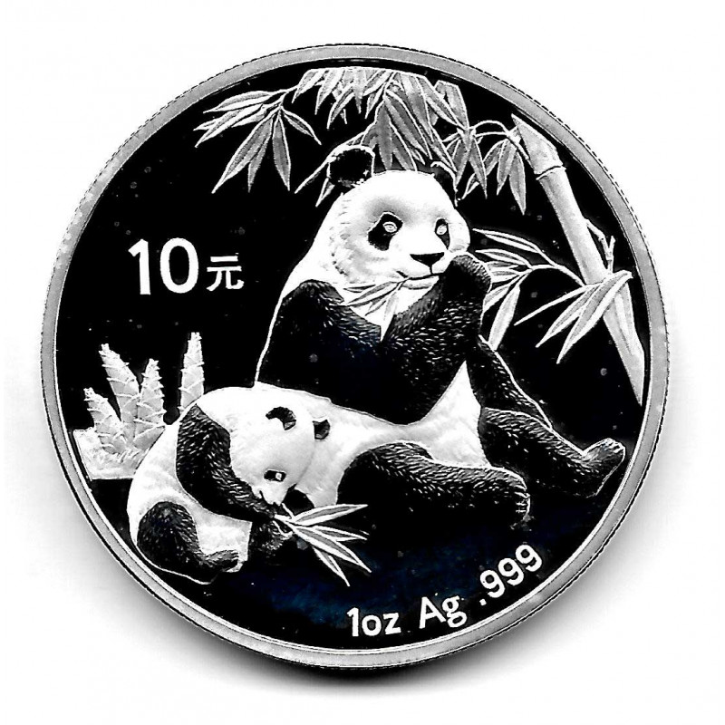 Münze China 10 Yuan Jahr 2007 Silber Panda Proof