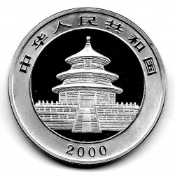Münze China 10 Yuan Jahr 2000 Silber Panda Proof