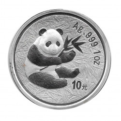 Moneda China Año 2000 Plata Panda 10 Yuan Proof