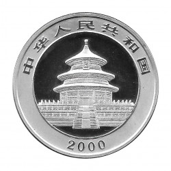 Münze China 10 Yuan Jahr 2000 Silber Panda Proof