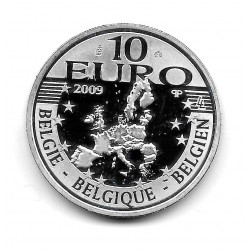 Coin Belgium 10 Euros Year 2009 Erasmus of Rotterdam Silver Proof