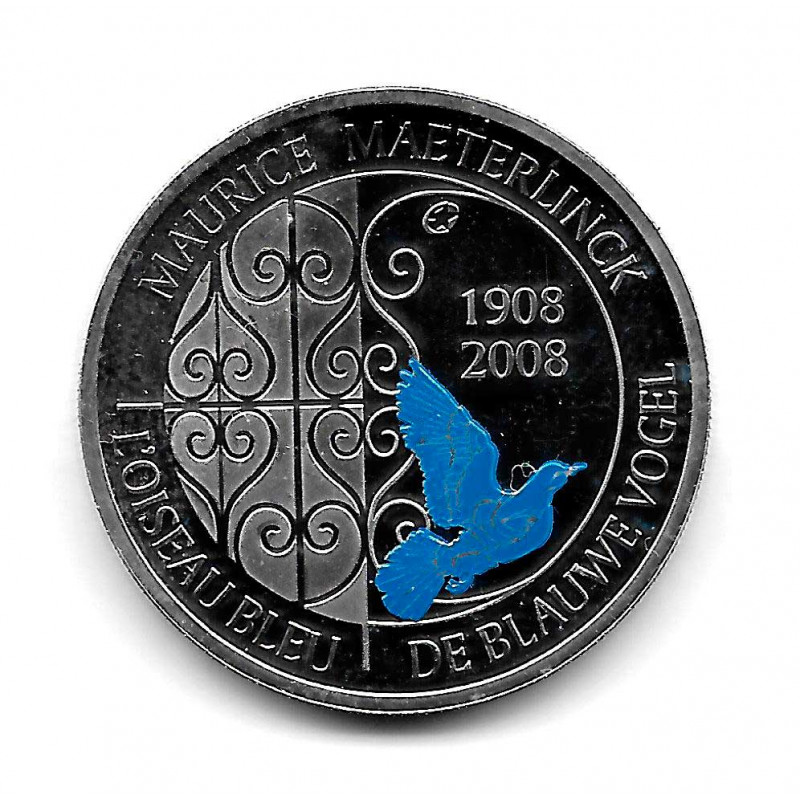 Münze Belgien 10 Euro Jahr 2008 Der blaue Vogel Silber Proof