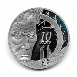 Moneda Irlanda 10 Euros Año 2006 Samuel Beckett Plata Proof