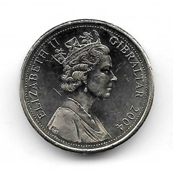 Münze Gibraltar 1 Pfund Jahr 2004 Geschützrohr Die Große Belagerung 1779-1783