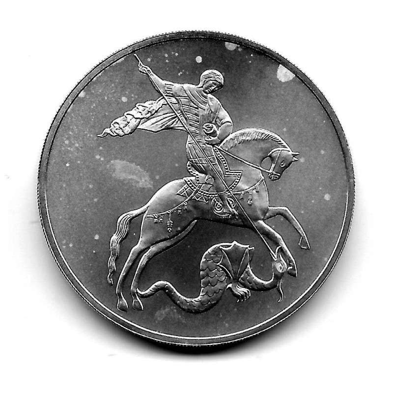 Münze 3 Rubel Russland Jahr 2009 Heiliger Georg Silber Proof PP