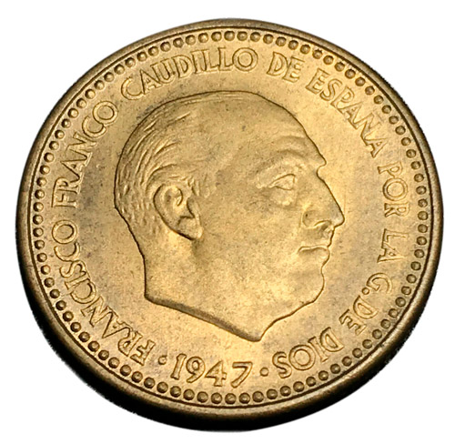 Moneda de una peseta de 1947